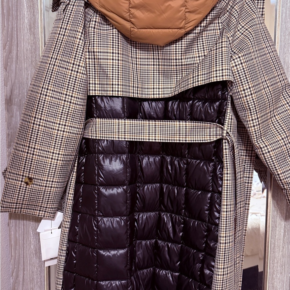 DKNY Jeans Women's Mixed-Media Puffer Trench Coat - Picture 9 of 10